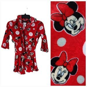Disney Minnie Mouse Red Kids Pajama Robe